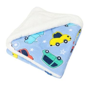 Imagem de Cobertor Manta para Bebê Estampado com Sherpa Microfibra Antialérgico 