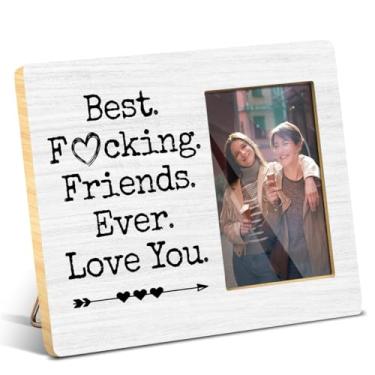 Imagem de JioJio Chan Porta-retrato de presentes para amigos – Moldura Best Friends Ever para aniversário, formatura, Natal, para mulheres, BFF, Soul Sister, 10 x 15 cm