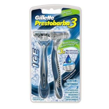 Imagem de Aparelho Prestobarba 3 Masculino Ice Com 2 Unidades - Gillette