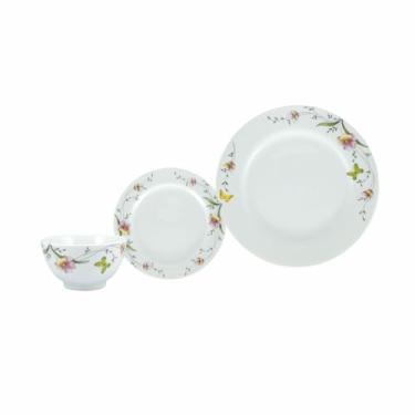 Imagem de Serviço de 18 Peças com Bowl em Porcelana, Decoração Carmem, Porcelana Schmidt