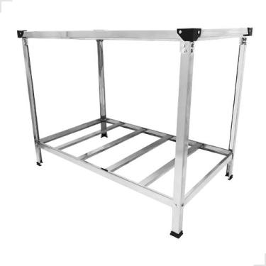 Imagem de Mesa Para Cozinha Comercial Piloto Total Inox 120x70 Cozinha Gourmet