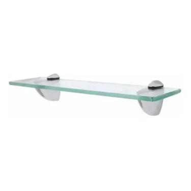 Imagem de Prateleira 20X40Cm De Vidro Incolor Suporte Tucano