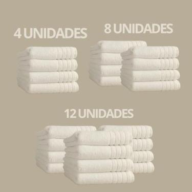 Imagem de Kit Toalha de Banho Branca Algodão Super Macia Qualidade Premium Hotel