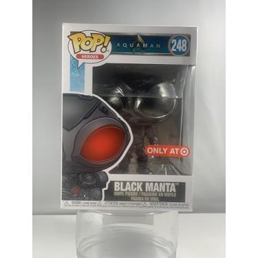 Imagem de Funko Black Manta (exclusivo destino): Boneco de vinil Aquaman x POP! Heroes e 1 pacote protetor gráfico de plástico PET [#248 / 34534 - B]