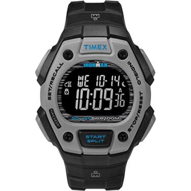 Imagem de Timex Relógio Ironman Classic 30 de 38 mm, Preto/Cinza/Azul, Cronógrafo
