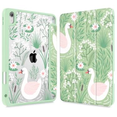 Imagem de Tuiklol Capa para iPad de 11 polegadas (chip A16) 2025 geração 11ª / iPad 11 polegadas 2022 10ª geração, porta-lápis embutido com capa à prova de choque, capa traseira transparente transparente