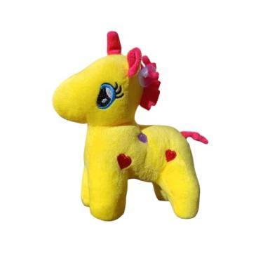 Imagem de Pelúcia Unicórnio com Ventosa Super Fofa – Presente Infantil Criativo para Crianças, Enfeite para Vidros, Espelhos e Carros, Macia, Colorida, Ideal para Decoração e Brincadeiras (Amarelo)