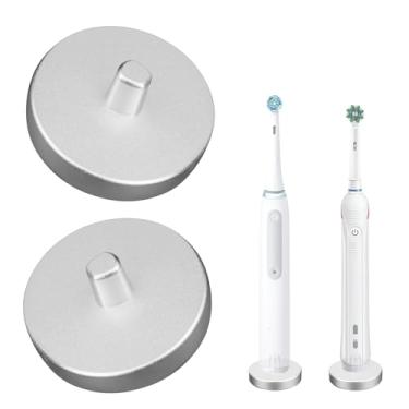 Imagem de Suporte de escova de dentes elétrico prateado para banheiro, suporte de escova independente de aço inoxidável, compatível com iO Series 3/4/5/6, Pro 500/1000/2500/3000/5000/7000/7500, Genius 6000/8000