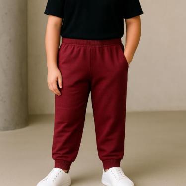 Imagem de Calça De Moletom Infantil Jogger Skinny Meninos Meninas Moletinho - RO