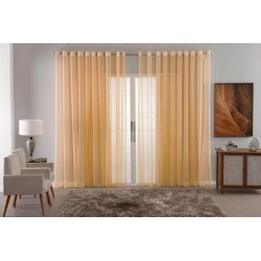 Imagem de Cortina Sala Quarto Voal Liso Delicate 300X280 Transparente - B.F Conf