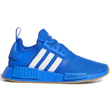 Imagem de adidas Originals T nis infantil unissex NMD_r1, Glory azul/branco/goma, 6 Big Kid