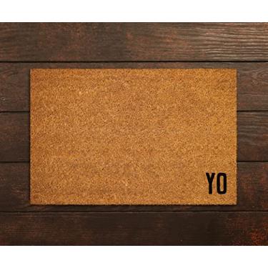Imagem de Capacho de porta Welcome Yo, tapetes engraçados para casa, capachos para casa, tapete engraçado, capacho de presente, tapete de porta, tapetes de porta Welcome Yo, tapetes de porta para ambientes
