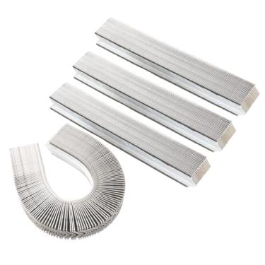 Imagem de Tsnamay Pregos de moldura em V 1 cm, kits de reforço de imagem de ferro prateado para unir cantos da moldura, molduras de madeira, consertar bordas antigas e combinar com pistolas grampeadoras, 1000