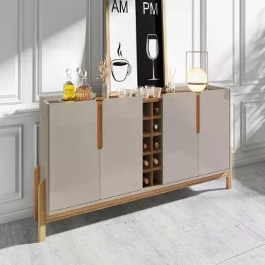 Imagem de Buffet Lizz 190 cm - Casa D, Off White/Cedro