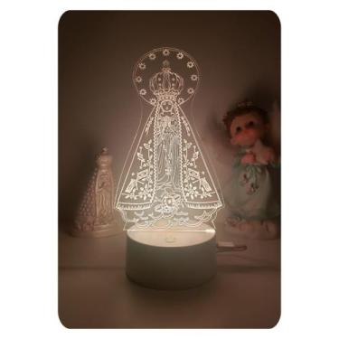 Imagem de Luminária Led 3d 16 Cores Imagem Nossa Senhora Decoração Religião - Av