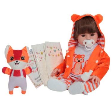 Imagem de Boneco Bebê Reborn Menino Arthur Fala 30 Frases Raposinha - Cegonha Re