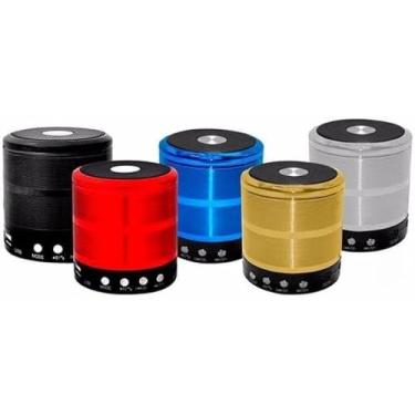 Imagem de Mini Caixa de Som Bluetooth Portátil MP3 FM SD USB Recarregável - Mini Speaker Cores Sortidas