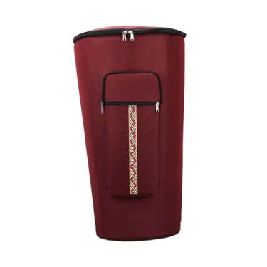Imagem de KiBcsLic Bolsa para Djembe, Capa para Bateria, Proteção Anticolisão E Contra Poeira, Acessório para Instrumento Musical, Estojo de Transporte, Red 12 Inch