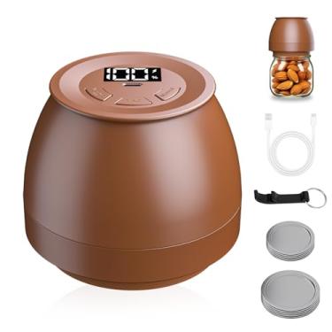 Imagem de Zivif Seladora a vácuo elétrica para boca larga e boca regular, kit selador a vácuo para armazenamento e fermentação de alimentos, inclui 10 tampas de pote