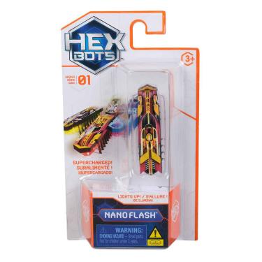 Imagem de Brinquedo Robo Sensorial Nano Flash Preto Vermelho - Hexbots