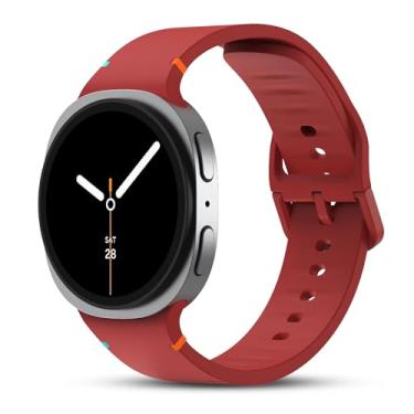Imagem de Pulseira esportiva de substituição de silicone macio compatível com Samsung Galaxy Watch 8 de 40 mm e 44 mm/Galaxy Watch 8 Classic de 46 mm e mulheres