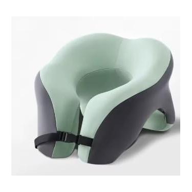 Imagem de Travesseiro de Pescoço para Viagem, Espuma de Memória, 29 x 19 x 12 cm, Design Ergonômico, 3 Cores (Verde)