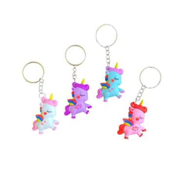 Imagem de Chaveiro Unicórnio Pequeno Cores: Rosa, Azul, Branco, Roxo - Key Chain