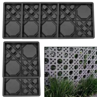 Imagem de 6un Molde Base p Bloco Concreto Artefato Cimento 39x39x7 Muro Parede A