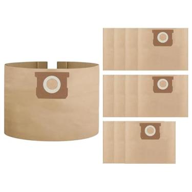 Imagem de Pacote com 12 sacos de aspirador de pó AT25-1238 para aspiradores de pó molhado/seco Stanley de 12 litros, também serve para aspirador de pó portátil de 12 litros