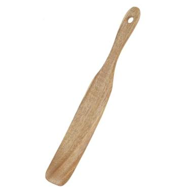 Imagem de Espátula de madeira fina de 28 cm, utensílios de misturador de massa fermentada, suprimentos de cozinha para potes de pão, espátulas de mexer, utensílios de madeira, raspador plano, espalhar, assar