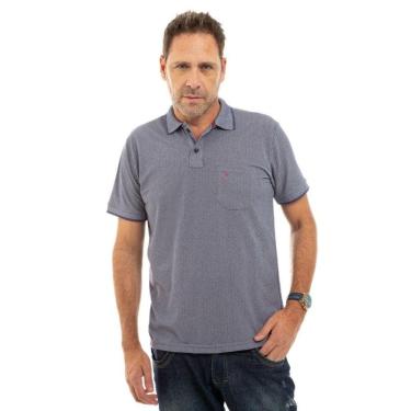 Imagem de Camisa Polo Masculina Pique Algodão com Bolso Casual