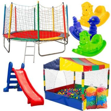 Imagem de Pula Pula Infantil Cama Elastica 3,05m com Piscina de Bolinhas 1,50m 1