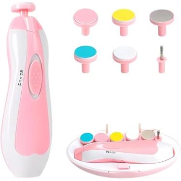Imagem de Cortador Unha Bebê - Kit Manicure Completo Aparador Lixa Recém Nascido Seguro Silencioso Luz Led Diversas Idades
