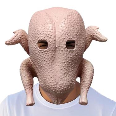 Imagem de Rrlihjgu Máscara de Cabeça de Halloween - Máscara De Peru Halloween Em Latex Para Fantasia - Realista Chapéu Thanksgiving Para Festivos Cosplay Amigos Adultos