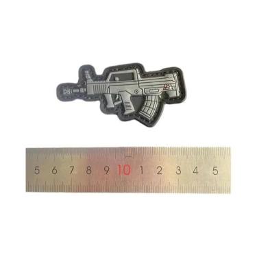 Imagem de Mini Patches De Moral 3D Em PVC De Borracha, Com Design De Armas, Pist