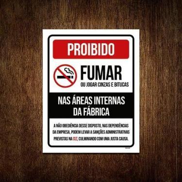 Imagem de Placa Proibido Gumar Áreas Internas Fábricas 18X23 - Sinalizo