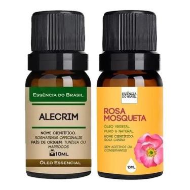 Imagem de Kit Óleo Essencial Alecrim + Óleo Vegetal Rosa Mosqueta 10Ml - Essênci