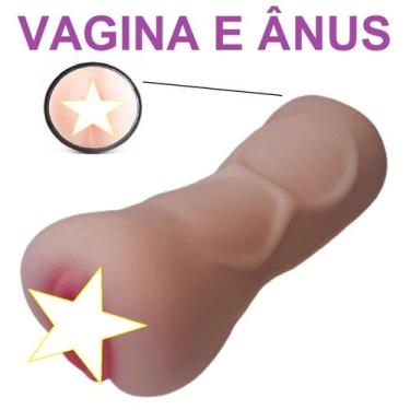 Imagem de Masturbador masculino vagina e ânus brinquedos sexuais 16cm - GTOYS