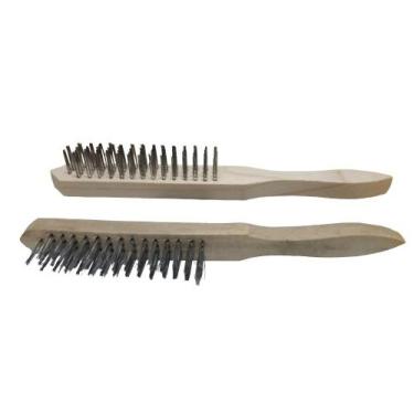 Imagem de Escova de Aço com Cabo de Madeira - Mister, Tamanho: 4 Fileiras