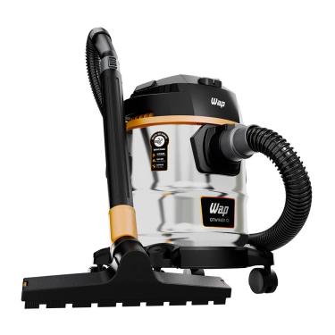 Imagem de Aspirador de Pó e Água Wap GTW 1600W 12L com Função Sopra Folhas – Inox/Preto/Amarelo