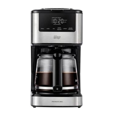 Imagem de Cafeteira Elétrica Digital Wap Aroma WCD 1500 com capacidade de até 38 Xícaras – Inox/Preto