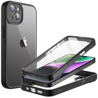 Imagem de JETech Capa para iPhone 14 6,1 Polegadas com Protetor de Tela Anti-Riscos Embutido, Case Capinha Cobertura de Telefone Resistente de 360 Graus Clear (Preto)