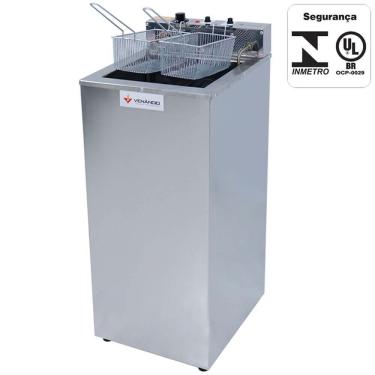 Imagem de Fritadeira Elétrica Industrial Gabinete 23 Litros Fritador Água e Óleo SFAO5 - Venâncio 220V