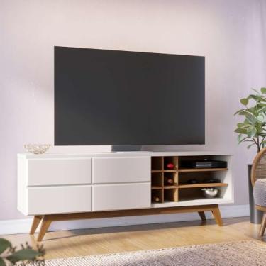 Imagem de Rack Bancada Decorativa 180cm Sancho Off White/Freijó G73 - Gran Belo