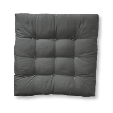 Imagem de Almofada Futon 60x60cm Assento Banco Cadeira Banco Sofá Macio(Cinza Chumbo)