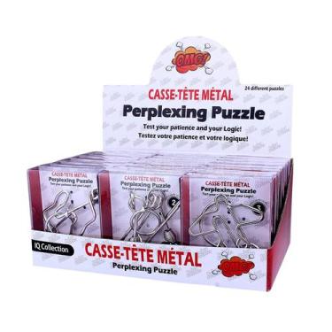 Imagem de Metal Puzzle AHYUAN Sorted, pacote com 24 unidades IQ Wire com caixa d