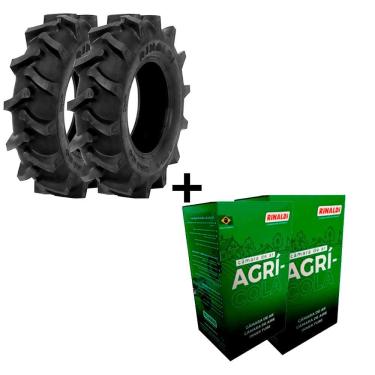 Imagem de Kit 2 Pneus Micro Trator Tam1400 Gn18 Master 600-12 Rga 34c Cap.c Rinaldi