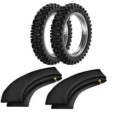 Imagem de Kit Pneu Moto Cross Trilha 110/100-18 + 80/100-21 Rw33 Rinaldi