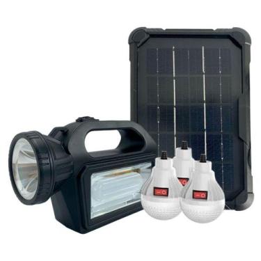 Imagem de Kit Solar De Emergência Com Lâmpadas Led E Painel Solar De 6v - LUATEK