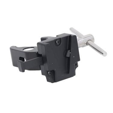 Imagem de QANYEGN V Montagem Bateria de trava Planejada, adaptador de bateria de trava com braçadeira, montagem em vil de trava Rapidamente, libere o adaptador para o tripé de suporte de luz